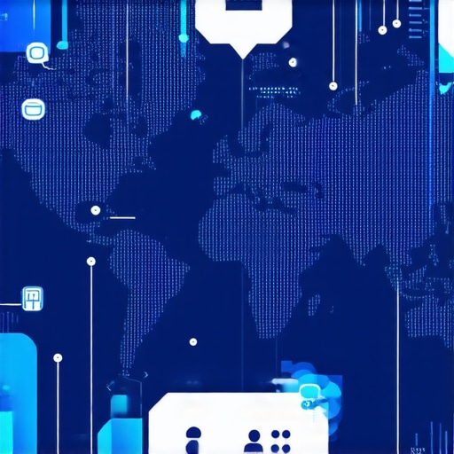 Digital map interface showing local business marketing icons