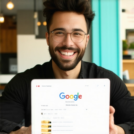 Business owner managing reviews and posts on Google Business profile