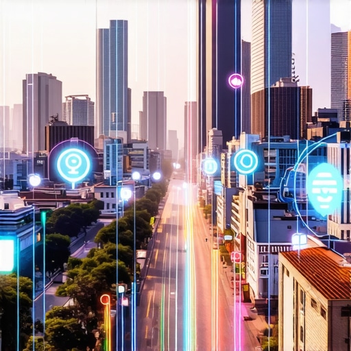 Future of Local SEO with Emerging Technologies Illustration of augmented reality and voice search impacting local business visibility.