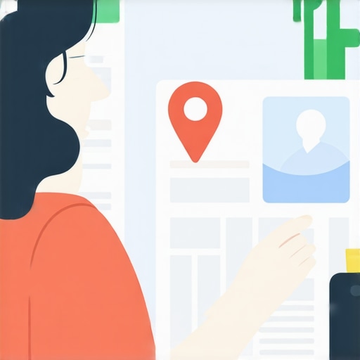 Business owner optimizing Google Maps listing with digital tools