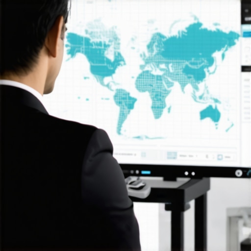 Person reviewing local map ad analytics on a computer