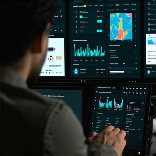 Person reviewing local SEO analytics on a computer dashboard.