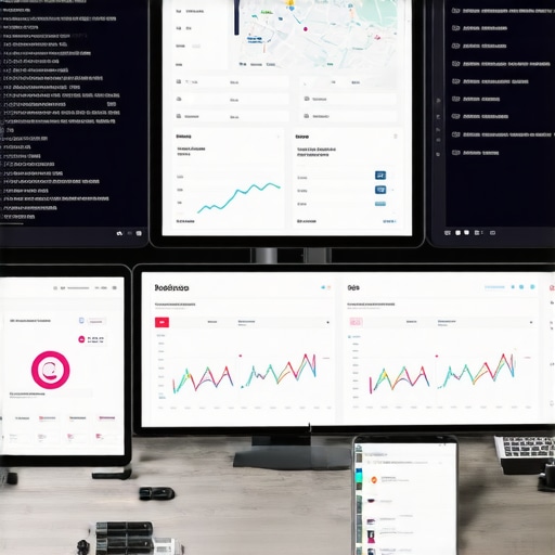 A digital workspace showing local SEO tools and analytics dashboards for effective map advertising.