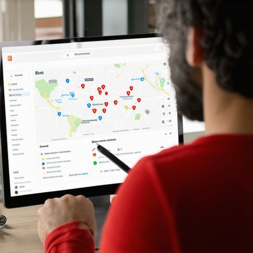 Digital marketer reviewing Google Map analytics