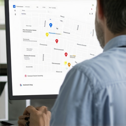 A person editing their Google business profile on a laptop, focusing on profile details