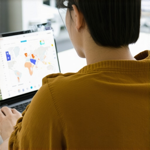 Analyzing Local SEO Data Person reviewing local search analytics on a laptop screen.
