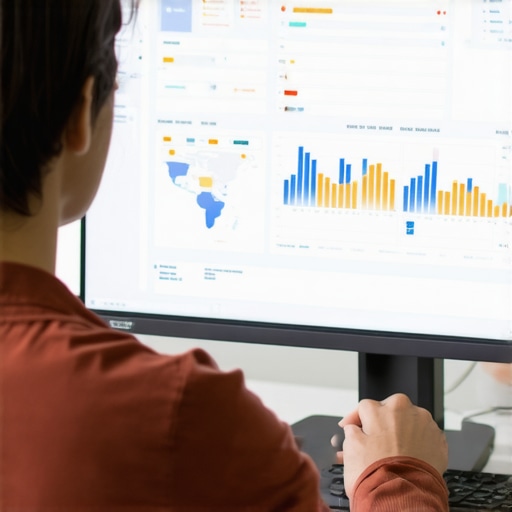 Person reviewing local SEO and map analytics on a computer