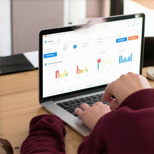 Person reviewing local SEO metrics on a laptop, illustrating data-driven optimization